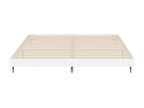 Cadre de lit blanc brillant 200x200 bois d'ing¨¦nierie
