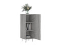 Buffet Vertchez gris 34,5x34x90 cm Bois d'ing¨¦nierie