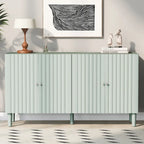 Buffet élégant à quatre portes avec portes à motif ondulé