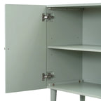 Buffet élégant à quatre portes avec portes à motif ondulé