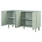 Buffet élégant à quatre portes avec portes à motif ondulé