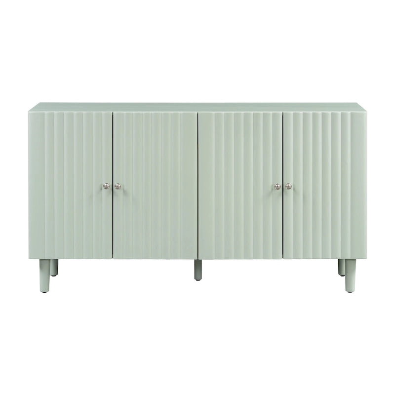Buffet élégant à quatre portes avec portes à motif ondulé