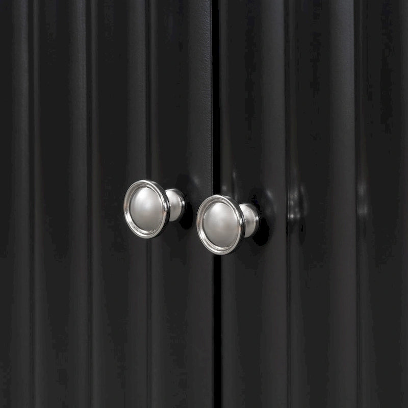 Buffet élégant à quatre portes avec portes à motif ondulé