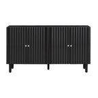 Buffet élégant à quatre portes avec portes à motif ondulé