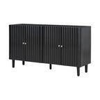 Buffet élégant à quatre portes avec portes à motif ondulé