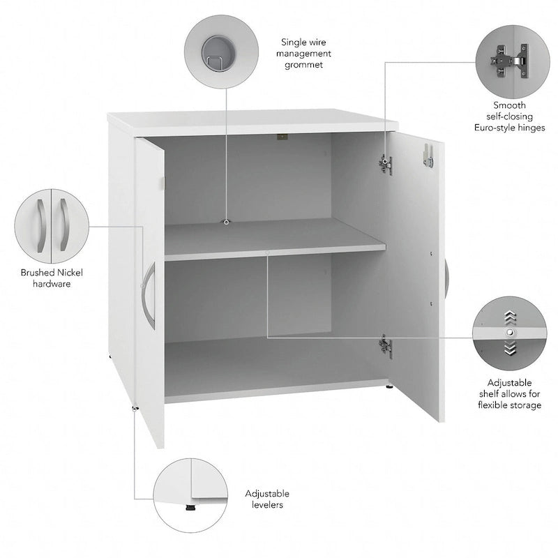 Armoire de rangement de bureau Studio C avec portes, par Bush Business Furniture