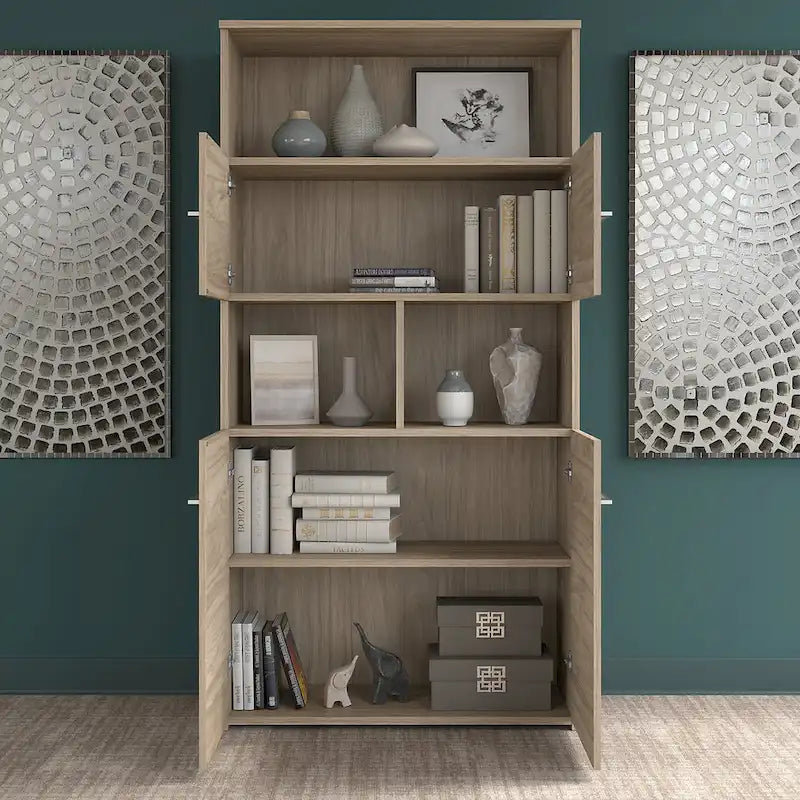 Bibliothèque Office 500 à 5 étagères et 4 portes de Bush Business Furniture