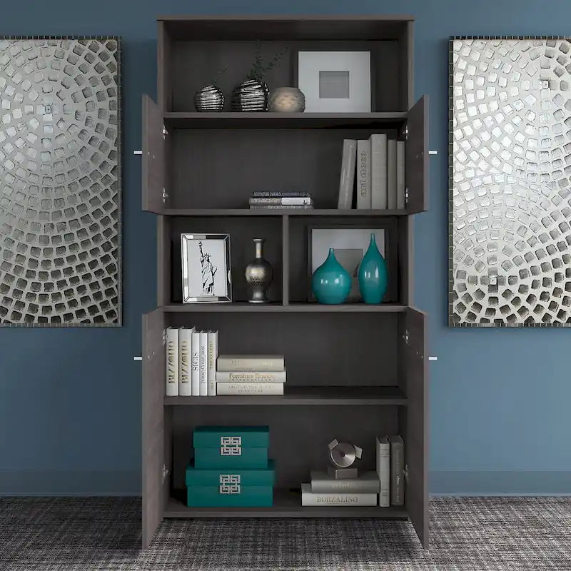 Bibliothèque Office 500 à 5 étagères et 4 portes de Bush Business Furniture