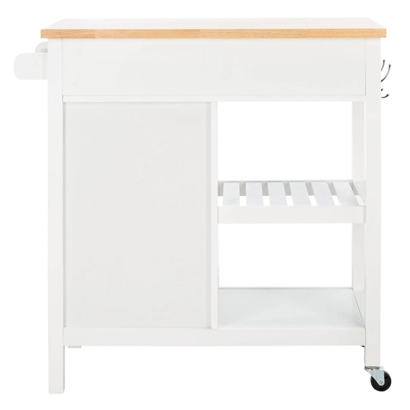 Chariot de cuisine SAFAVIEH Fauve, 1 porte, 2 tiroirs, 2 étagères - 85 cm L x 43 cm l x 89 cm H