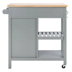 Chariot de cuisine SAFAVIEH Fauve, 1 porte, 2 tiroirs, 2 étagères - 85 cm L x 43 cm l x 89 cm H