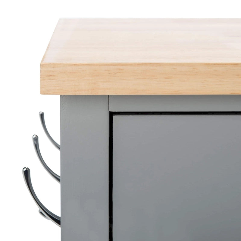 Chariot de cuisine SAFAVIEH Fauve, 1 porte, 2 tiroirs, 2 étagères - 85 cm L x 43 cm l x 89 cm H