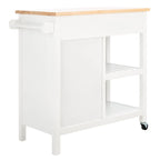 Chariot de cuisine SAFAVIEH Fauve, 1 porte, 2 tiroirs, 2 étagères - 85 cm L x 43 cm l x 89 cm H