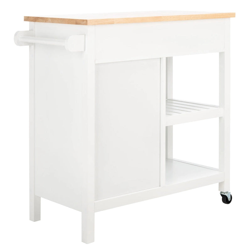 Chariot de cuisine SAFAVIEH Fauve, 1 porte, 2 tiroirs, 2 étagères - 85 cm L x 43 cm l x 89 cm H