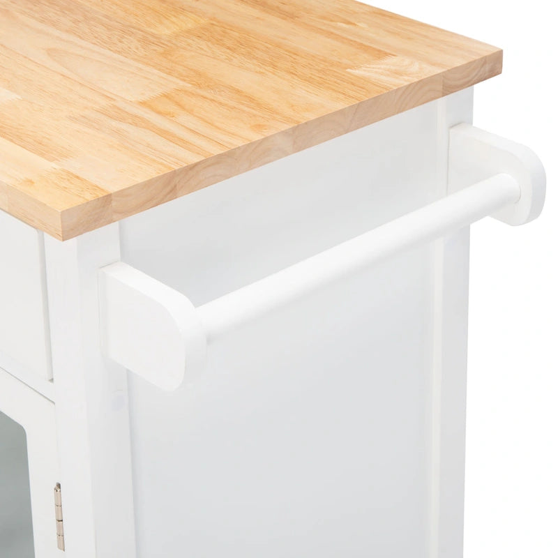 Chariot de cuisine SAFAVIEH Fauve, 1 porte, 2 tiroirs, 2 étagères - 85 cm L x 43 cm l x 89 cm H
