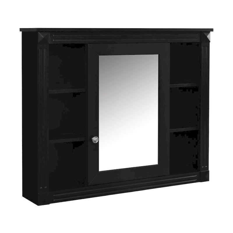 Meuble-lavabo de 91 cm avec vasque à poser, meuble de rangement moderne pour salle de bain avec 2 portes à fermeture douce, 2 tiroirs et vasque simple.
