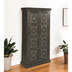 HomeRoots 72 Dark Brown Solid Wood Pantry Or Storage Closet - 36' X '72' X '16