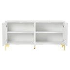 Multi-Functional Storage Cabinet,Four-Door Sideboard with unique texture,Adjustable Shelves