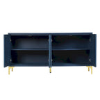 Meuble de rangement multifonctionnel, buffet à quatre portes avec une texture unique, étagères réglables
