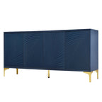 Meuble de rangement multifonctionnel, buffet à quatre portes avec une texture unique, étagères réglables