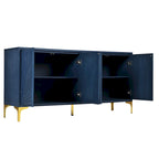 Meuble de rangement multifonctionnel, buffet à quatre portes avec une texture unique, étagères réglables