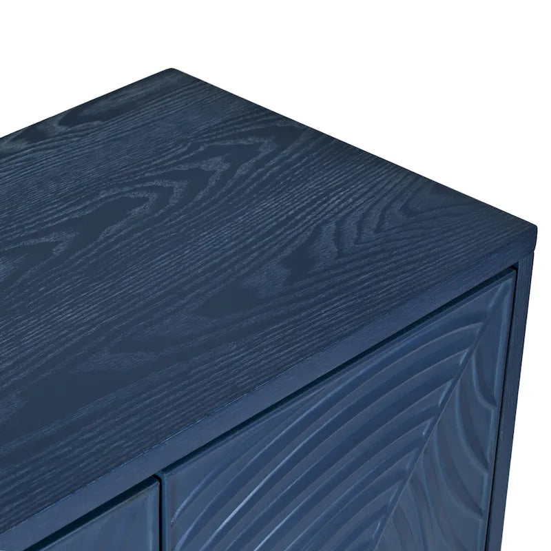 Meuble de rangement multifonctionnel, buffet à quatre portes avec une texture unique, étagères réglables