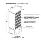Armoire à bijoux avec tiroirs de rangement et panneaux latéraux - 41 - Marron