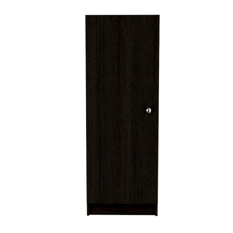 Garde-manger ou placard de rangement HomeRoots 47 en bois noir - 4,3 m x 120,8 cm x 31,8 cm