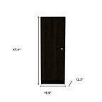 Garde-manger ou placard de rangement HomeRoots 47 en bois noir - 4,3 m x 120,8 cm x 31,8 cm