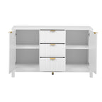 Buffet/meuble de rangement de 47,2 cm de large avec motif ondulé - 3 étagères réglables et 3 tiroirs - Non disponible