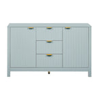 Buffet/meuble de rangement de 47,2 cm de large avec motif ondulé - 3 étagères réglables et 3 tiroirs - Non disponible