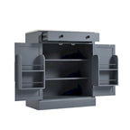 Meuble de cuisine moderne indépendant, rangement pour aliments de type buffet, meuble bar à café avec tiroir, 2 étagères réglables et 2 étagères à porte.