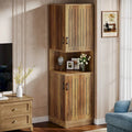 70.87 Tall Corner Cabinet with Doors and 5 Storage Shelves - 19.69 W x 19.69 D x 70.87 H
