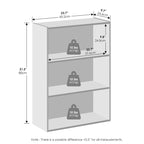 Étagère ouverte simple Furinno, bibliothèque à 3 niveaux