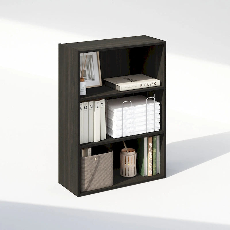 Étagère ouverte simple Furinno, bibliothèque à 3 niveaux