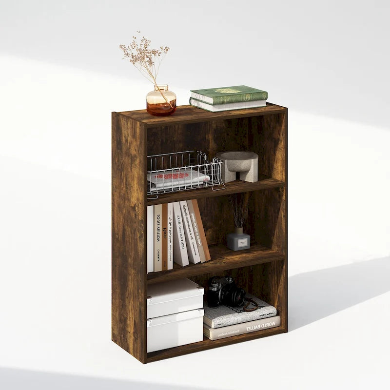 Étagère ouverte simple Furinno, bibliothèque à 3 niveaux