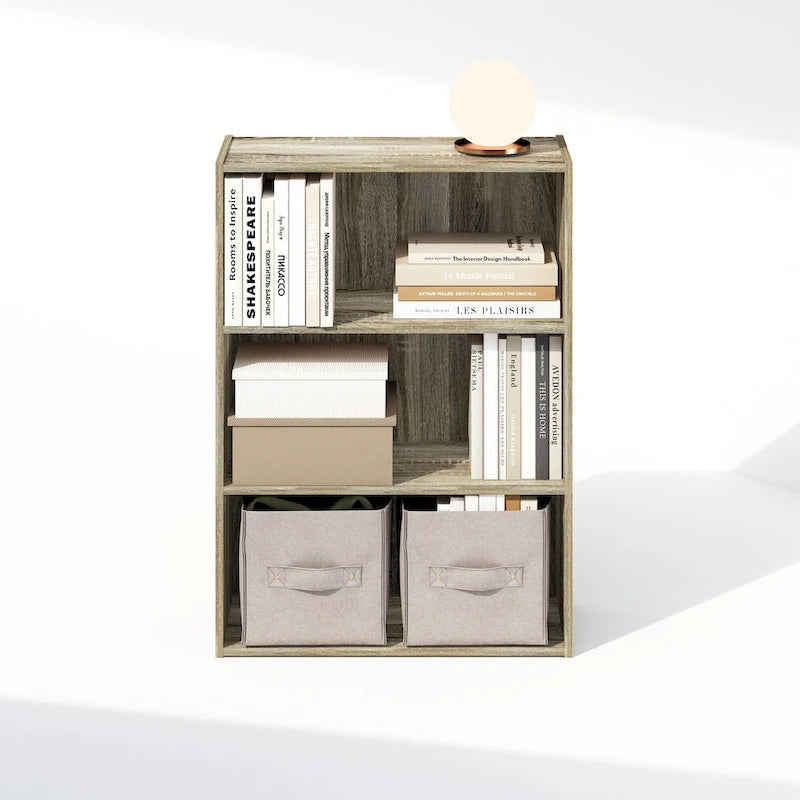 Étagère ouverte simple Furinno, bibliothèque à 3 niveaux