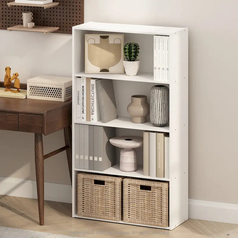 Étagère ouverte simple Furinno, bibliothèques à 4 niveaux