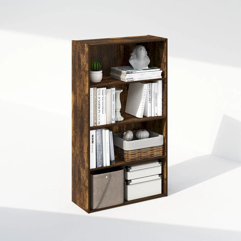 Étagère ouverte simple Furinno, bibliothèques à 4 niveaux