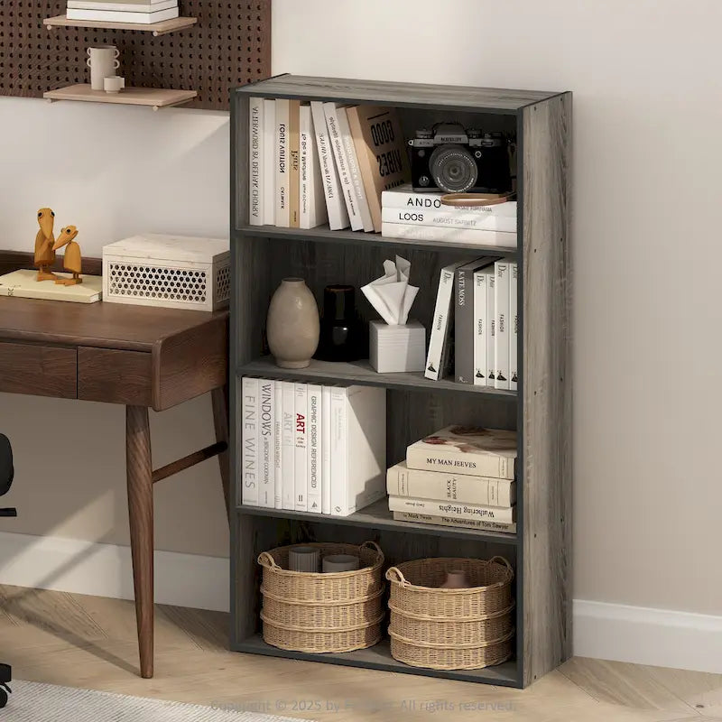 Étagère ouverte simple Furinno, bibliothèques à 4 niveaux