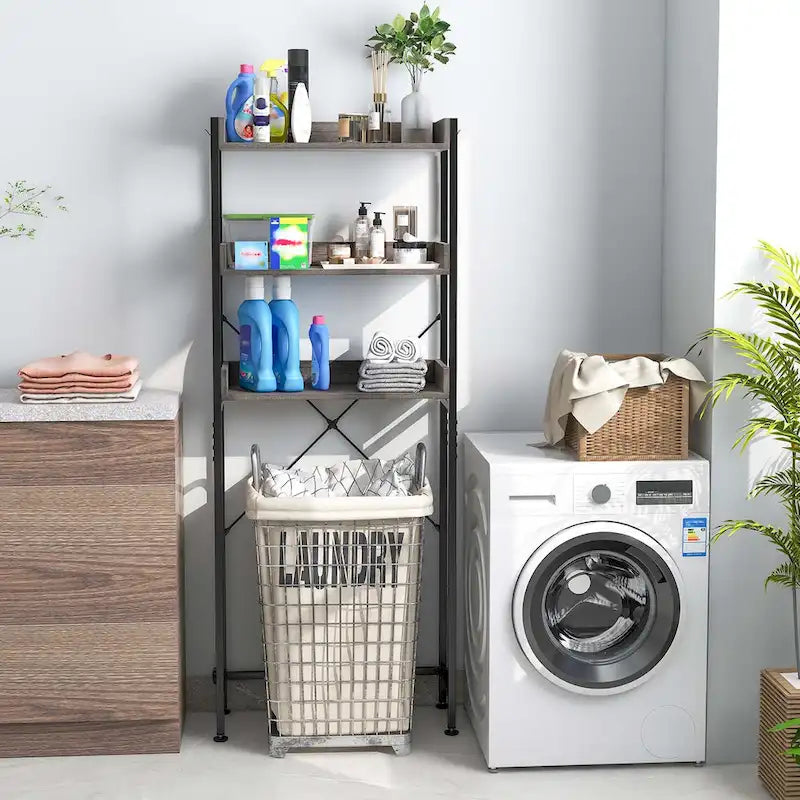 Étagère de salle de bain Costway à 3 niveaux, à suspendre au-dessus des toilettes, structure métallique, gain de place - Voir les détails