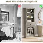 Armoire de rangement de salle de bain haute de 67 pouces, armoire de rangement avec étagères