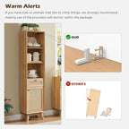 Armoire à linge en rotin naturel, armoire à serviettes de salle de bain moderne