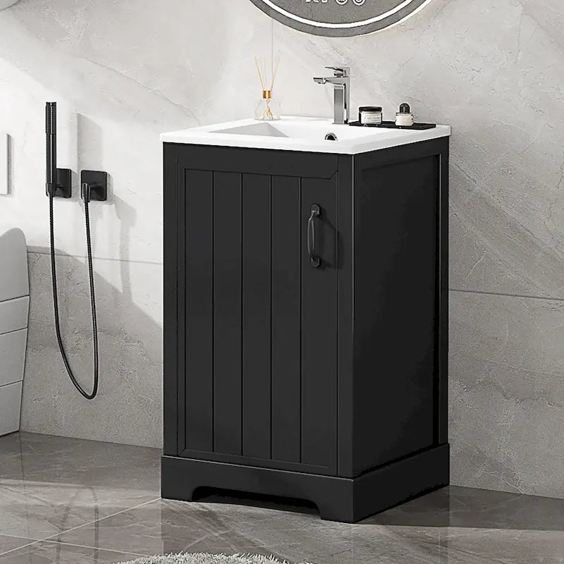 Ensemble de 20 meubles-lavabos avec vasque en céramique, meuble-lavabo moderne avec porte à fermeture douce