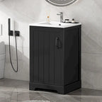 20 Bathroom Vanities Cabinet With Ceramic Sink Combo Set, Modern Bathroom Sink Cabinet With Soft Closing Door