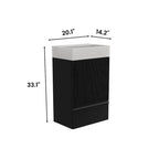 Meuble-lavabo simple vasque, meuble-lavabo autoportant moderne à motif quadrillé avec poignée dissimulée, meuble de salle de bain en bois