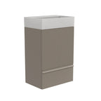 Meuble-lavabo simple vasque, meuble-lavabo autoportant moderne à motif quadrillé avec poignée dissimulée, meuble de salle de bain en bois