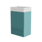 Meuble-lavabo simple vasque, meuble-lavabo autoportant moderne à motif quadrillé avec poignée dissimulée, meuble de salle de bain en bois