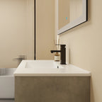 Meuble-lavabo de salle de bain de 61 cm/76 cm/91 cm avec vasque, sur pied ou murale, ensemble vasque en céramique avec étagère réglable