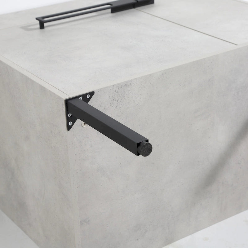 Meuble-lavabo de salle de bain de 61 cm/76 cm/91 cm avec vasque, sur pied ou murale, ensemble vasque en céramique avec étagère réglable