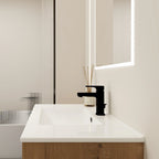 Meuble-lavabo de salle de bain de 61 cm/76 cm/91 cm avec vasque, sur pied ou murale, ensemble vasque en céramique avec étagère réglable